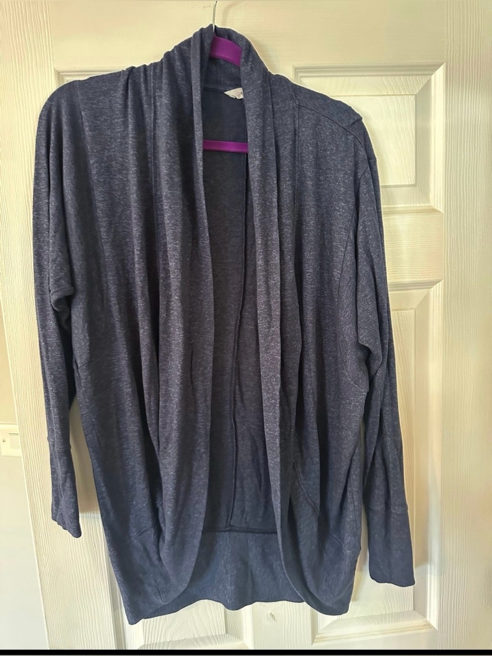 Athleta Open Front Lightweight Navy Cardigan Sweater Medium